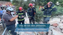 Reportan al menos 2 personas atrapadas tras derrumbe de edificio en España