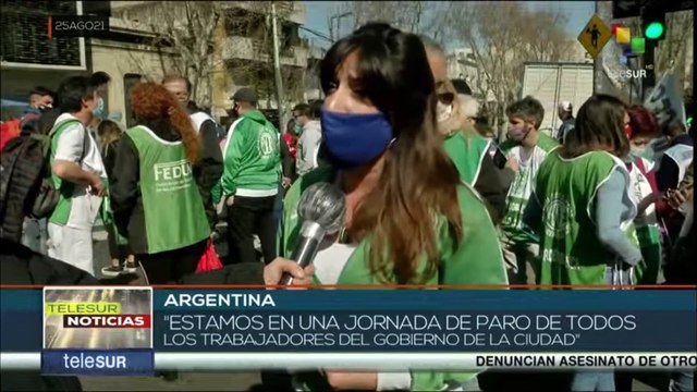 Asociación de Trabajadores realizó paro en Buenos Aires contra la precarización laboral