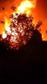 Casa é destruída pelo fogo em Blumenau; vídeo mostra proporção das chamas