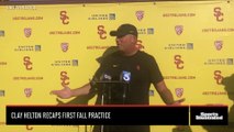 USC Fall Camp Practice #1 | Clay Helton Recaps First Fall Practice