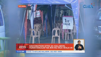 Vaccination sites sa Malabon, tumatanggap na rin ng mga walk-in | UB
