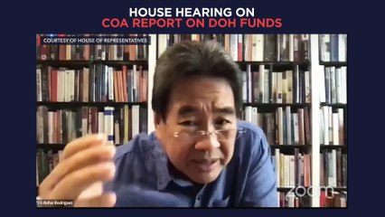 House hearing on Commission on Audit’s report on the COVID-19 funds of Department of Health