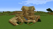 Minecraft- How to Build a Wooden House - Easy Survival House Tutorial