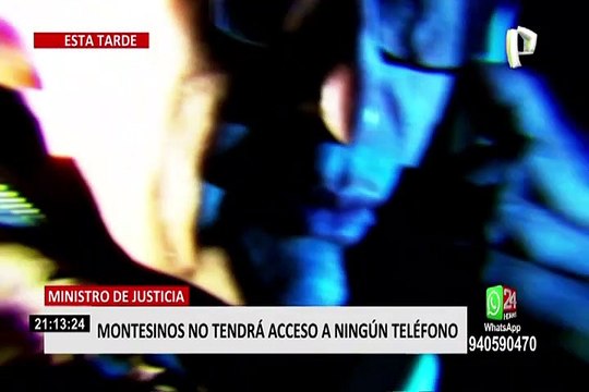 Ministro de Justicia: Montesinos ya está recluido en pabellón de máxima seguridad del penal Ancón I