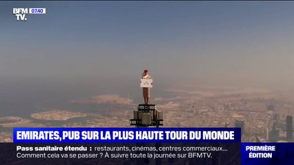 La compagnie Emirates dévoile une pub tournée au sommet de la plus haute tour du monde à Dubaï