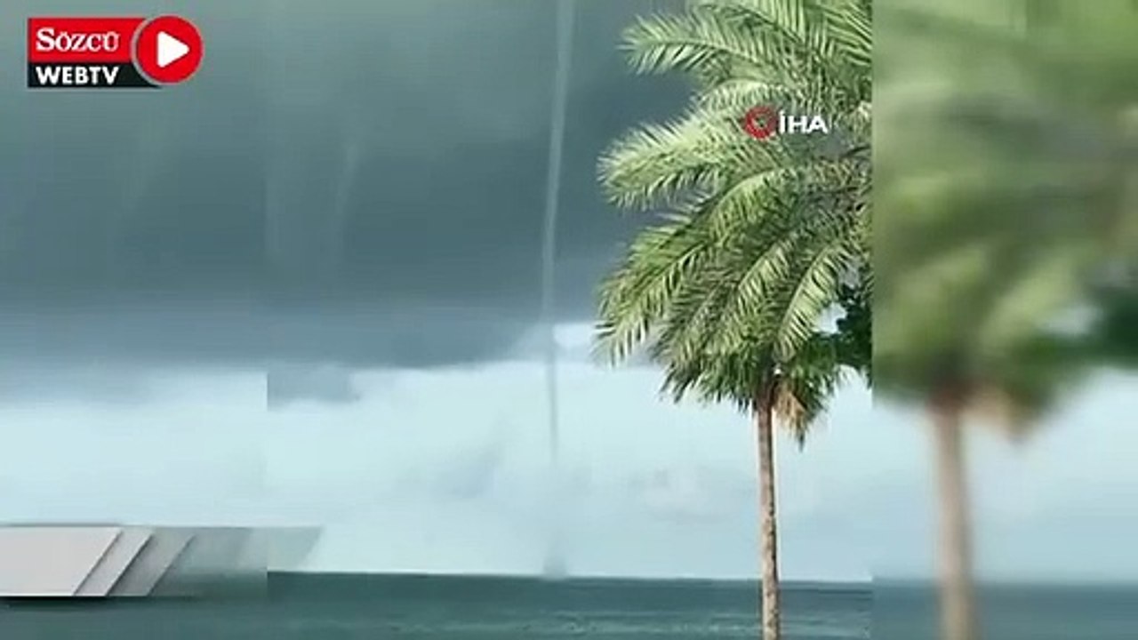 Florida kıyılarında çıkan hortumlar kamerada