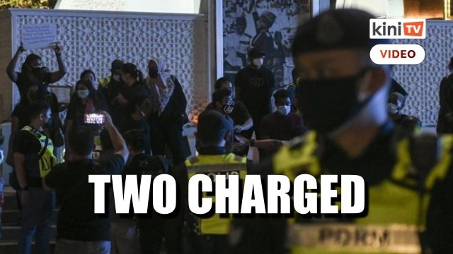 Two women charged over alleged 'riotous' behaviour in police station after vigil at Dataran