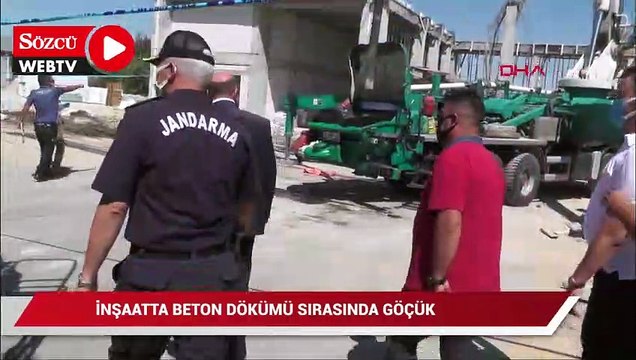 İnşaatta beton dökümü sırasında göçük: 3 işçi yaralı