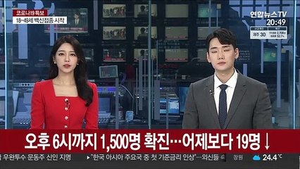 오후 6시까지 1,500명 확진…어제보다 19명 ↓
