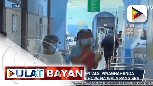 P311-M pondo para sa SRA ng higit 20-K healthcare workers, naibaba na ng DOH sa CHD; Public at private hospitals, pinaghahanda ng listahan ng iba pang HCWs na wala pang SRA; OFWs na paalis ng bansa, pinayuhang alamin ang protocols ng pupuntahang bansa; PO