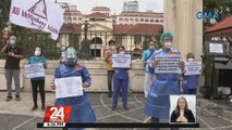 Ilang health worker ng PGH, nagkilos-protesta para sa mga kasama nilang hindi makakatanggap ng Special Risk Allowance o SRA | 24 Oras