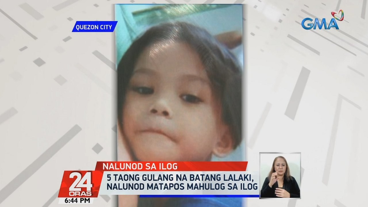 5 taong gulang na batang lalaki, nalunod matapos mahulog sa ilog | 24 Oras