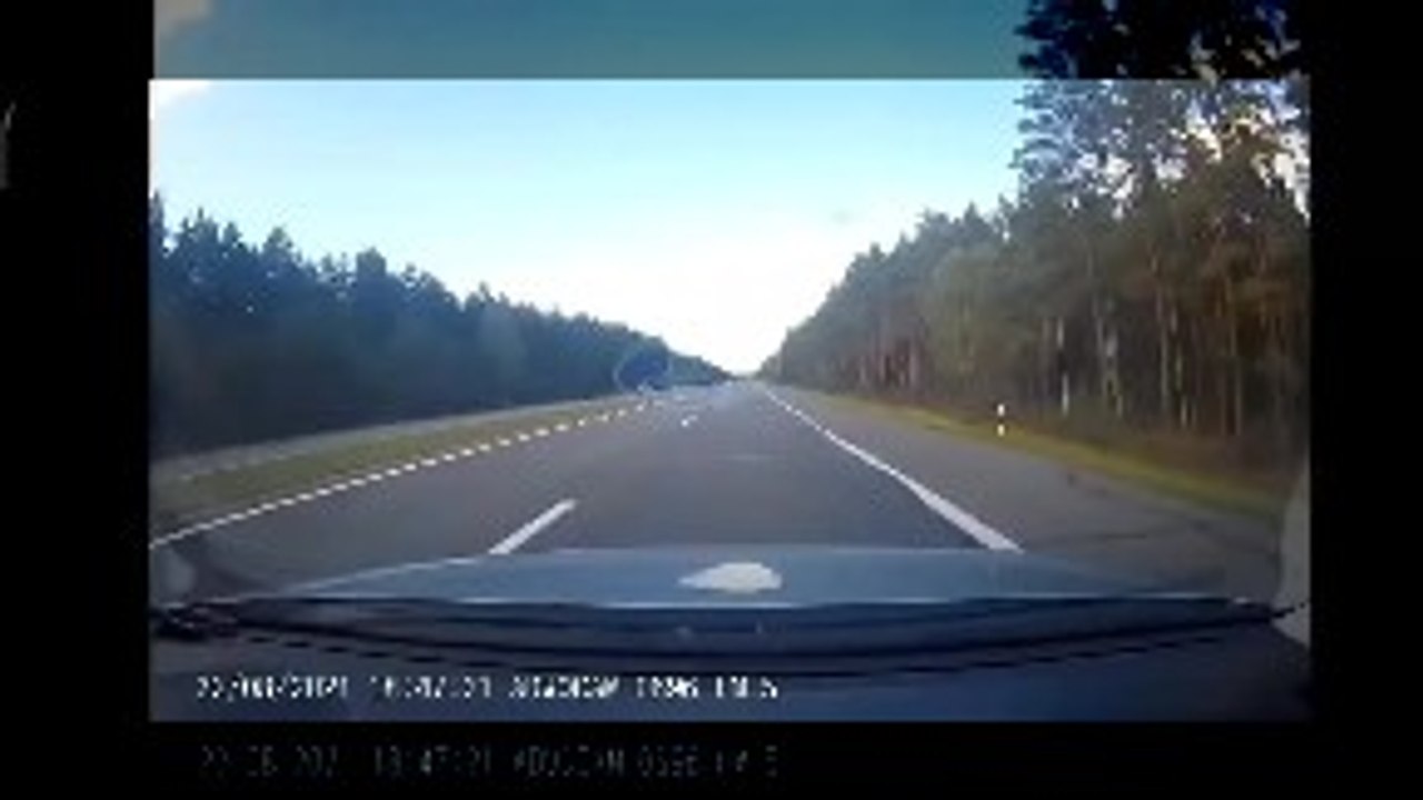 Car Crosses Into Oncoming Highway Lanes