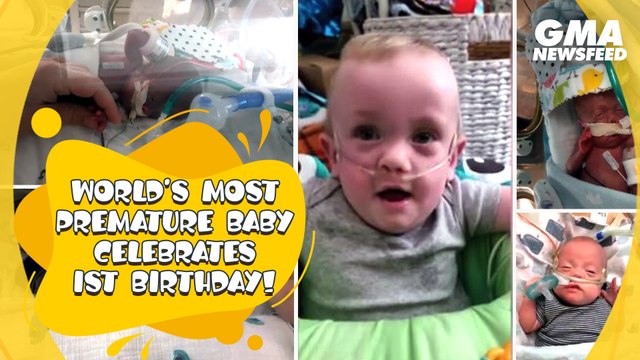 World's most premature baby celebrates 1st birthday! | GMA News Feed