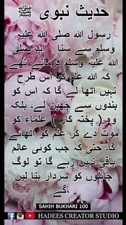 Sahih Bukhari Hadees No 100 | Hadees Status | Hadees Sharif | Hadees | Sahih Bukhari in Urdu