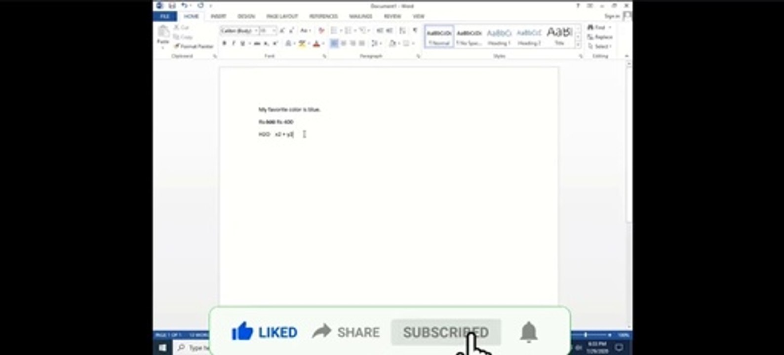 Microsoft Word 2013 tutorials Strikethrough, Subscript and Superscript - class 4 |Technical Buddy