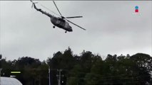 VIDEO: secretario de Gobierno de Veracruz sufre accidente en helicóptero