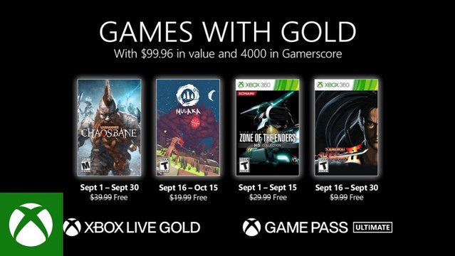 Juegos con Gold - Septiembre de 2021