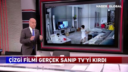Çizgi filmi gerçek sanıp televizyonu kırdı