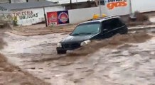 Massive Flooding Washes Away Vehicles in Nogales Sonora in Mexico