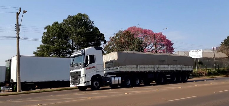 VOLVO FH 460 GLOBETROTTER I-SHIFT BRANCO CARRETA FACCHINI GRANELEIRO 7 EIXOS RODOFROTA