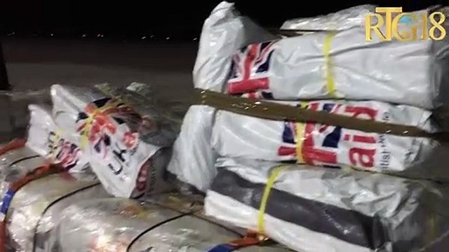 Aéroport International Toussaint Louverture resevwa yon avyon Angletè ki pote èd pou viktim yo