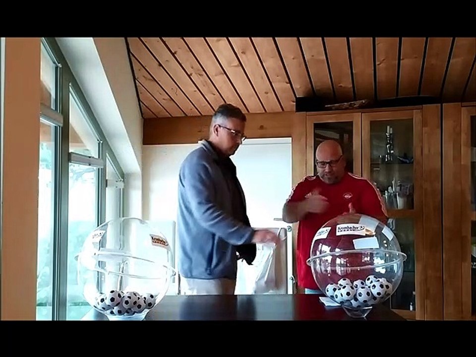 Die Auslosung des Krombacher Kreispokals