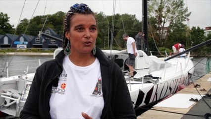Mise à l'eau Imoca Louis Duc ITW Marie Tabarly