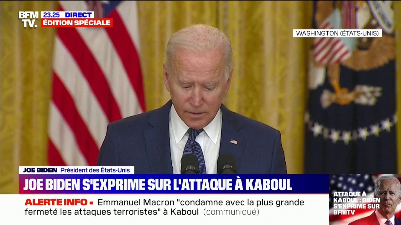 Attentat à Kaboul: pour Joe Biden, "ces militaires américains qui ont sacrifié leur vie sont des héros"