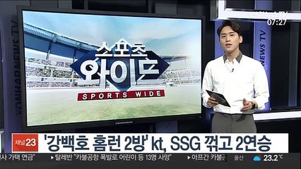 Скачать видео: '강백호 홈런 2방' kt, SSG 꺾고 2연승