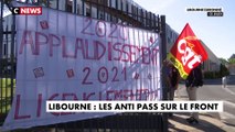 Manifestation anti pass devant l'hôpital de Libourne