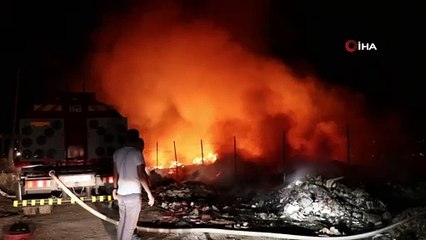 Yalova’da çöplük alanda alev alev yandı