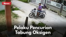 TEREKAM CCTV !! AKSI SANTAI PENCURI TABUNG OKSIGEN DI KLINIK PEKANBARU !!