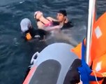 Son dakika haberi | Denizde fenalık geçiren Rus yüzücüyü itfaiye ekipleri böyle kurtardı
