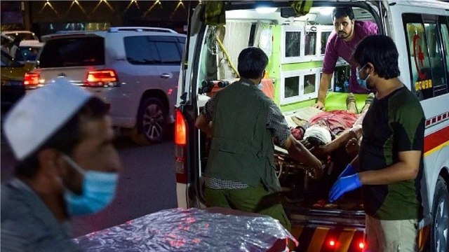 Video shows aftermath of blasts outside Kabul's airport