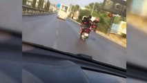 Motosiklet sürücüsü şoke etti