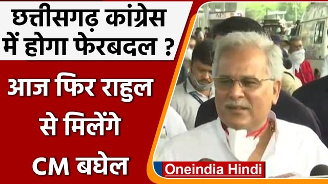 Chhattisgarh Congress में घमासान, आज फिर Rahul Gandhi से मिलेंगे Bhupesh Baghel | वनइंडिया हिंदी