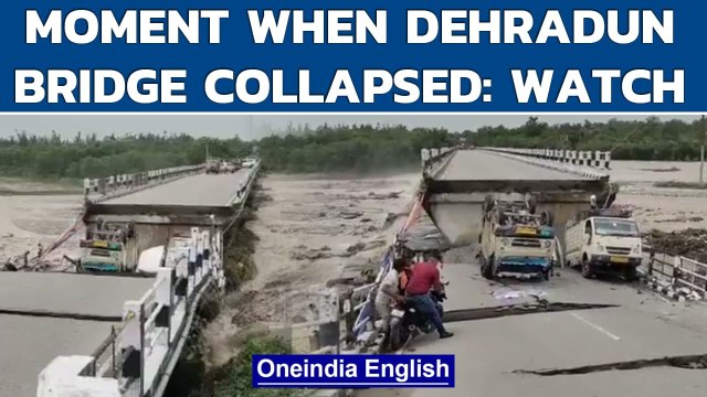 Dehradun bridge collapse: Truck turns turtle, vehicles stranded | Oneindia News