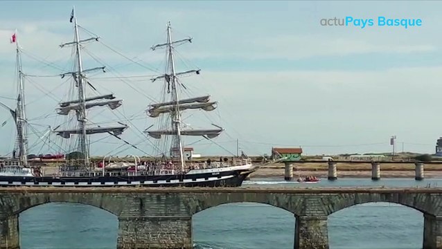 Arrivée du Belem au port de Bayonne