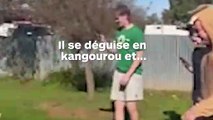 Il se déguise en kangourou et un bébé saute dans sa poche