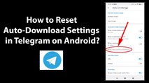 How to Reset Auto-Download Settings in Telegram on Android?