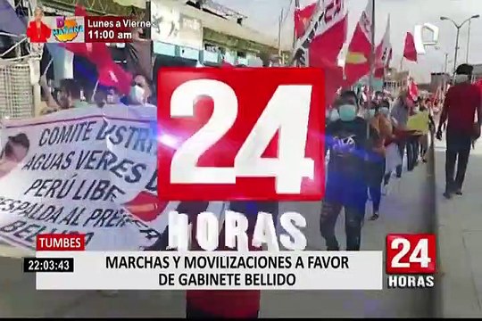 Tumbes: ciudadanos respaldan al gabinete de Guido Bellido