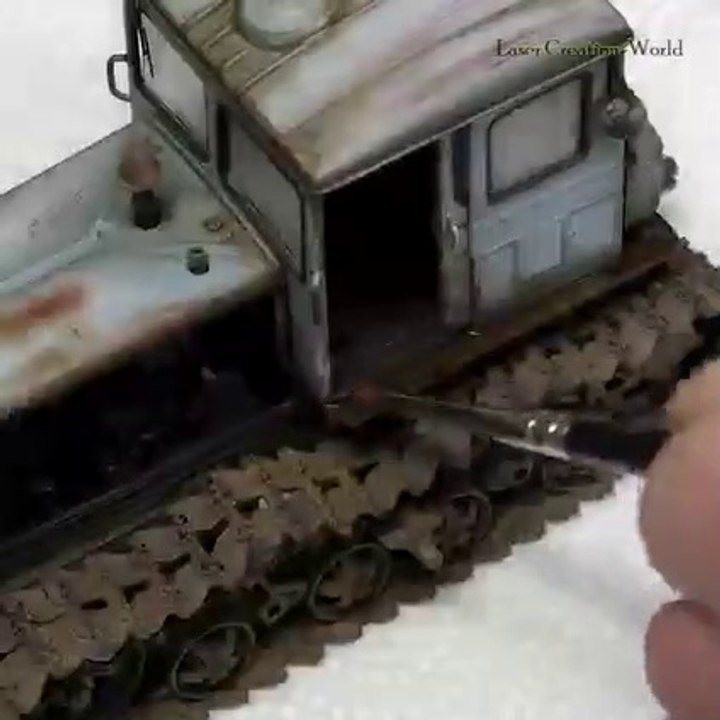 diy acrylic weathering techniques oviet dozer mine craft project  acrylic weathering wash