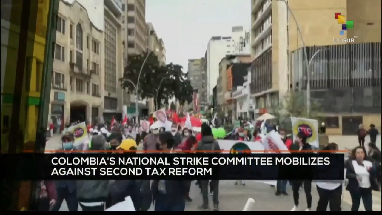 FTS 8:30 27-08: Colombia´s National Strike Committee mobilizes against second tax reform