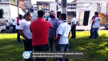 Rodoviários fazem protesto pedindo retorno dos cobradores em Vitória
