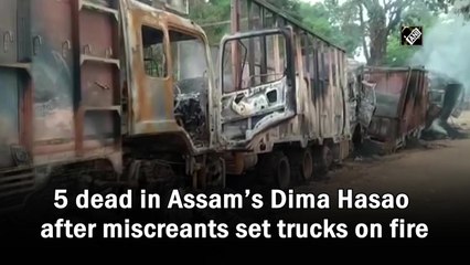 5 dead in Assam’s Dima Hasao after miscreants set trucks on fire
