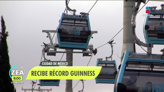 Reconocen a la Línea 2 del Cablebús con Récord Guinness