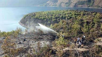 NEMRUT KALDERASI'NDA KORKUTAN YANGIN