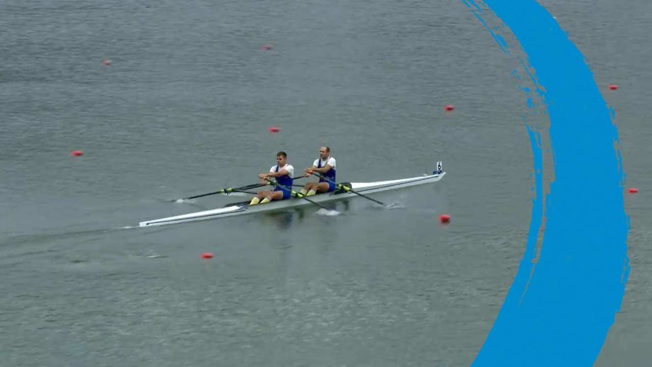 2018 World Rowing Cup II – Linz-Ottensheim (AUT) - Lightweight Men's Double Sculls (LM2x) Semi Final A/B 1