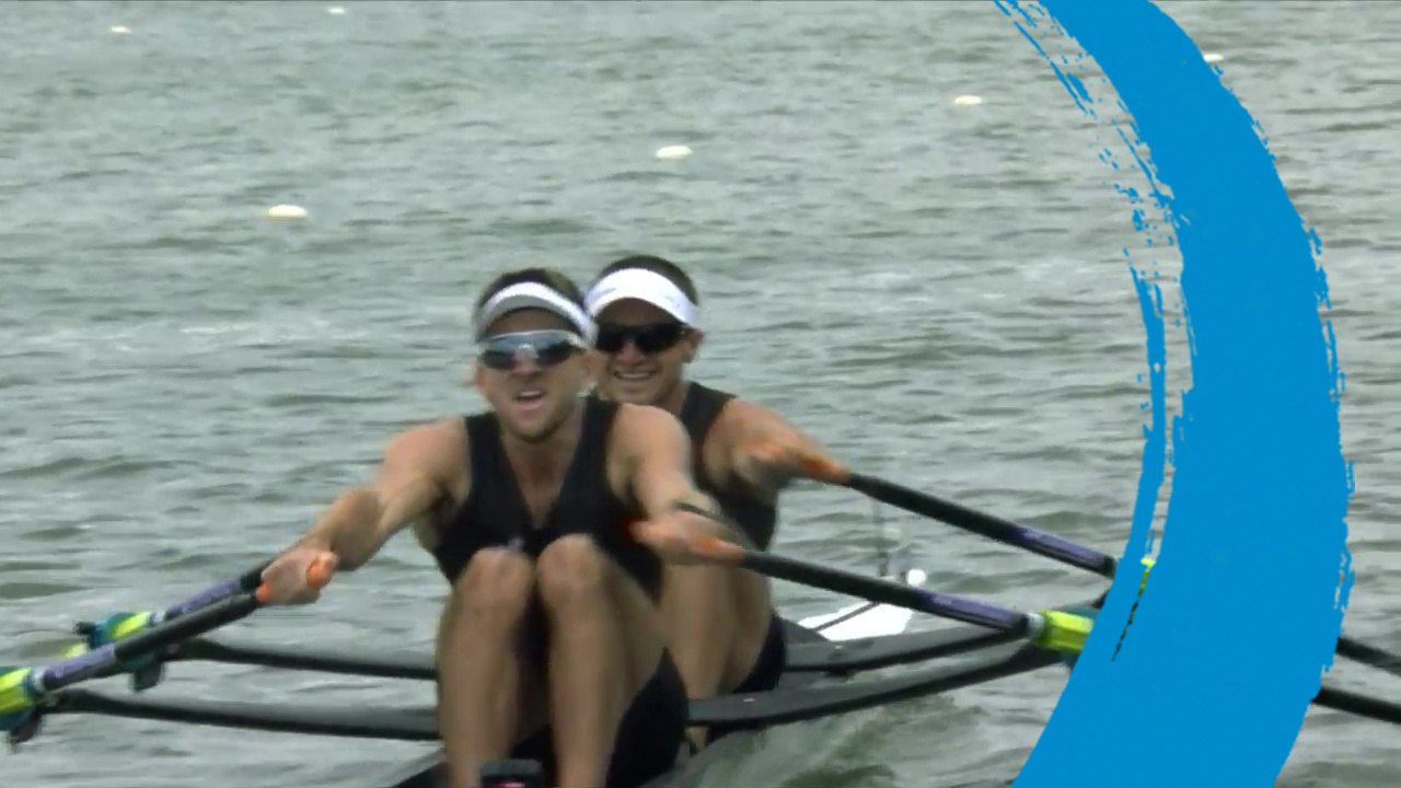 2018 World Rowing Cup II – Linz-Ottensheim (AUT) - Lightweight Men's Double Sculls (LM2x) Semi Final A/B 2